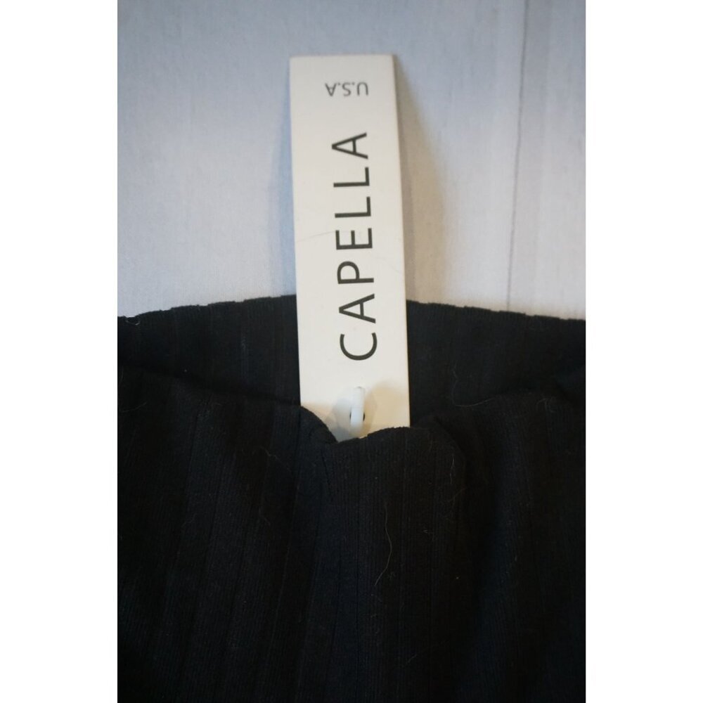 Cappella Black Ribbed Turtle Neck Long Sleeve Bodysuit - Size L, NWT - Picture 5 of 9